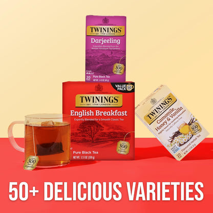 Twinings Wild Berries Herbal Tea Individually Wrapped Bags, 20 Count (Pack of 1), Full-Flavoured, Naturally Caffeine-Free, Enjoy Hot or Iced, 20 Teabags