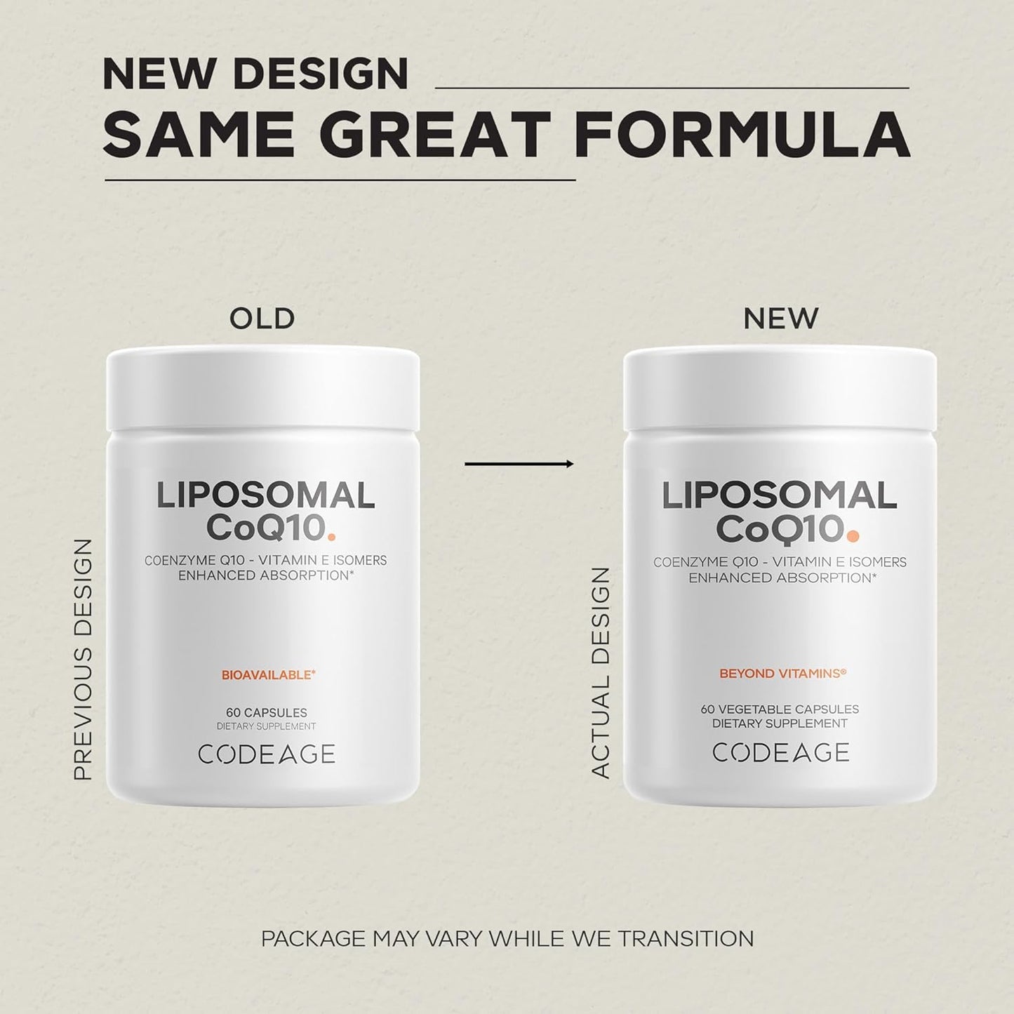 Codeage Liposomal CoQ10 Supplement - 125 mg Coenzyme Q10 with Vitamin E Isomers Tocopherols - 2-Month Supply - 1 Capsule Per Serving - Liposomal Delivery - Vegan, Non-GMO, Gluten-Free - 60 Capsules