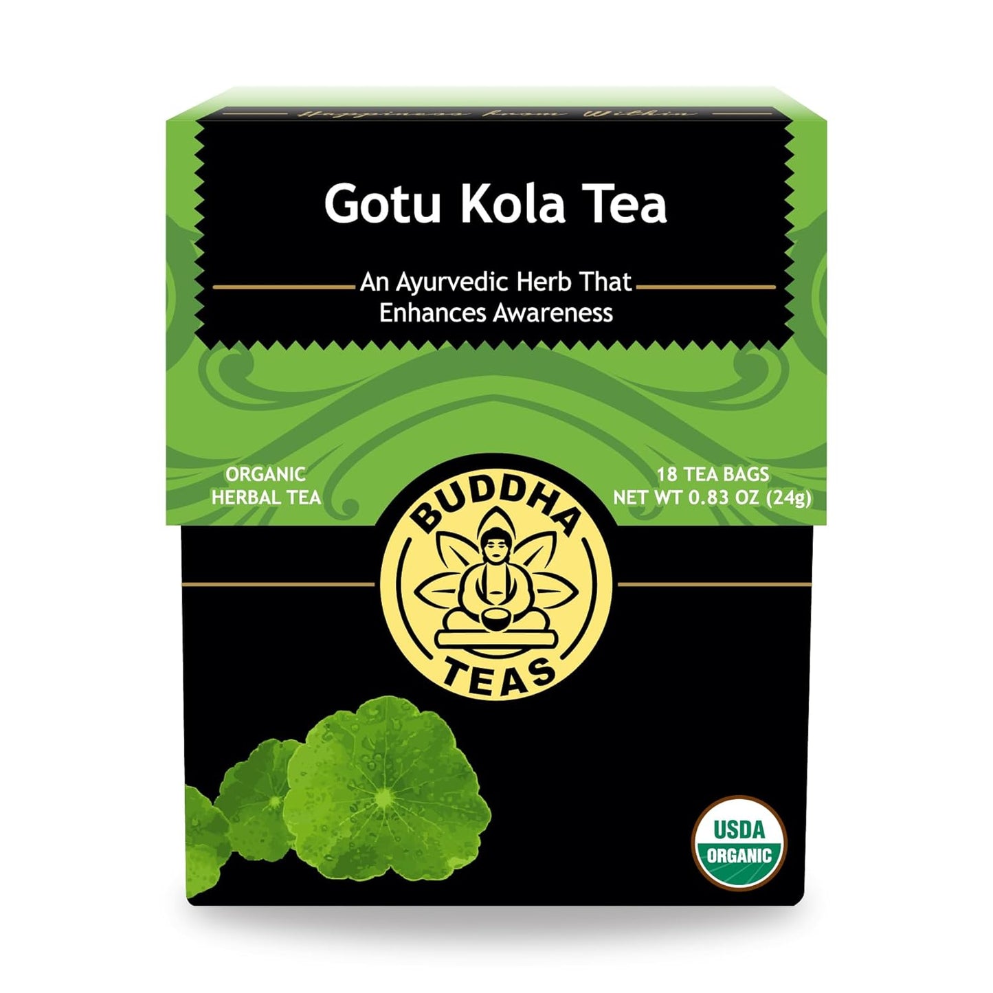 Buddha Teas - Chaga Tea - Organic Herbal Tea - For Cognitive Balance & Overall Health - With Chaga Mushroom, Antioxidants & B Vitamins - Caffeine Free - OU Kosher - 18 Tea Bags (Pack of 1)