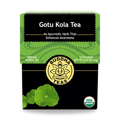 Buddha Teas - Chaga Tea - Organic Herbal Tea - For Cognitive Balance & Overall Health - With Chaga Mushroom, Antioxidants & B Vitamins - Caffeine Free - OU Kosher - 18 Tea Bags (Pack of 1)