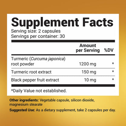 Dr. Berg (Only 2 Per Day) Turmeric Supplement with Black Pepper (BioPerine) - 1350 mg Turmeric Curcumin Supplement with 95% Curcuminoids – Turmeric Curcumin with Black Pepper – 60 Turmeric Capsules