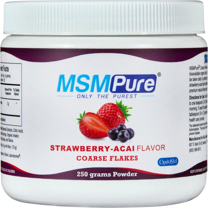 KALA HEALTH MSMPure Lemon Lime Flavored Coarse MSM Powder Flakes – Organic Sulfur for Joint Flexibility, Skin Appearance, and Hair & Nail Support – 8.8 oz, USA Made, Distilled Crystals