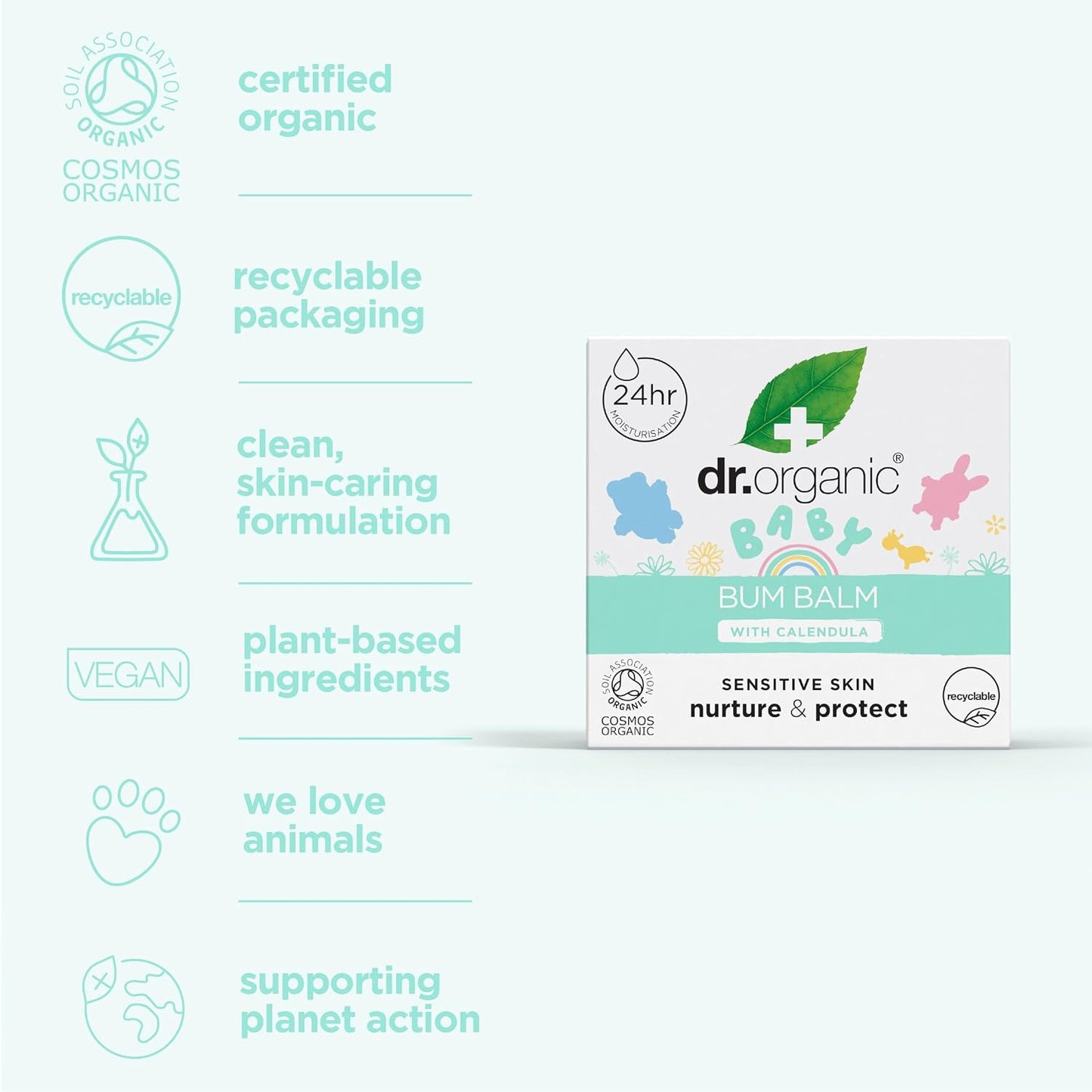 Dr Organic Baby Bum Balm with Calendula, 50ml