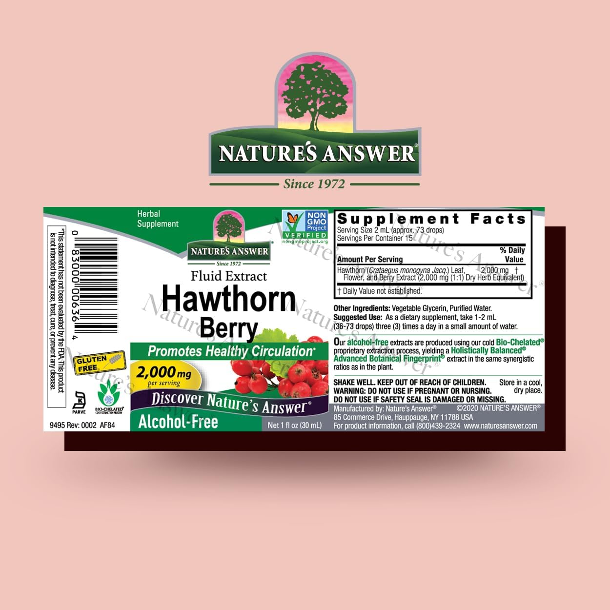 Nature's Answer Alcohol-Free Hawthorne Extract, 1-Fluid Ounce