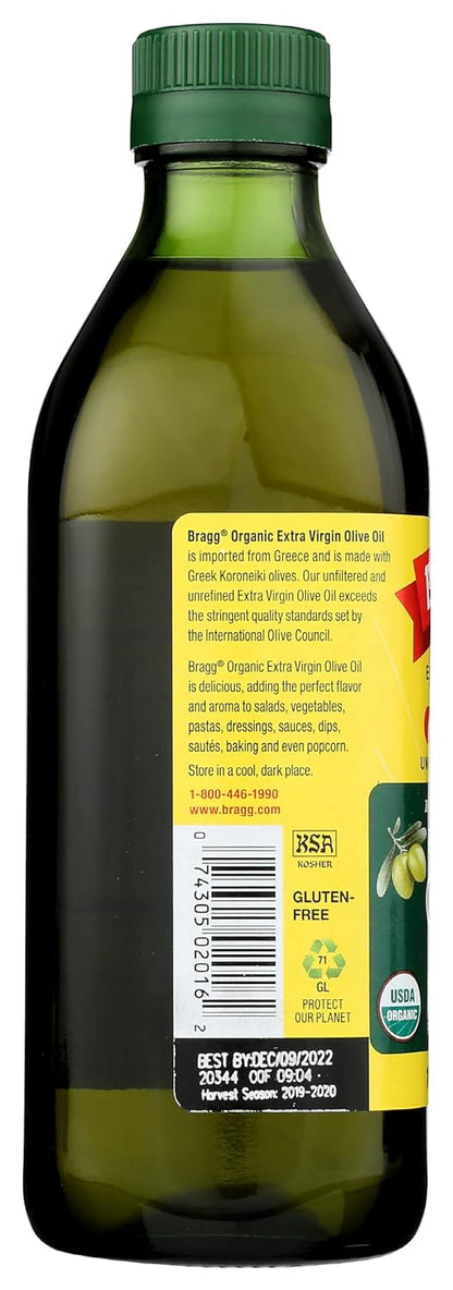 Bragg Olive Oil, Organic Extra Virgin, 16 fl oz