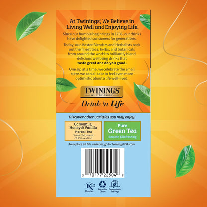 Twinings Wild Berries Herbal Tea Individually Wrapped Bags, 20 Count (Pack of 1), Full-Flavoured, Naturally Caffeine-Free, Enjoy Hot or Iced, 20 Teabags