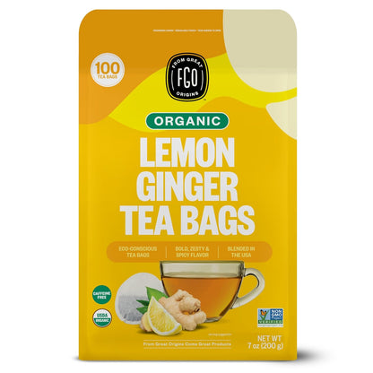 FGO Organic Milk Thistle Tea, 100 Count, Eco-Conscious Herbal Tea Bags, Resealable Bag, Caffeine Free, Packaging May Vary (Pack of 1)