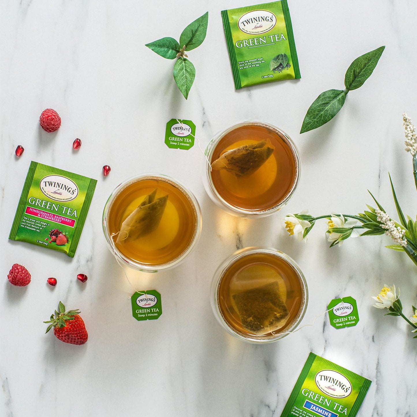 Twinings Wild Berries Herbal Tea Individually Wrapped Bags, 20 Count (Pack of 1), Full-Flavoured, Naturally Caffeine-Free, Enjoy Hot or Iced, 20 Teabags