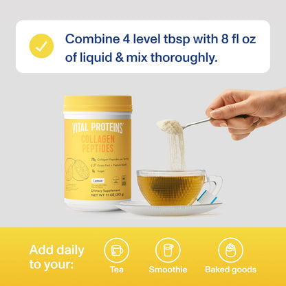 Vital Proteins Collagen Peptides Powder - Grass Fed Collagen Peptides for Hair, Nail, Skin, Bone & Joint Health, Vanilla, 23.2 Ounces