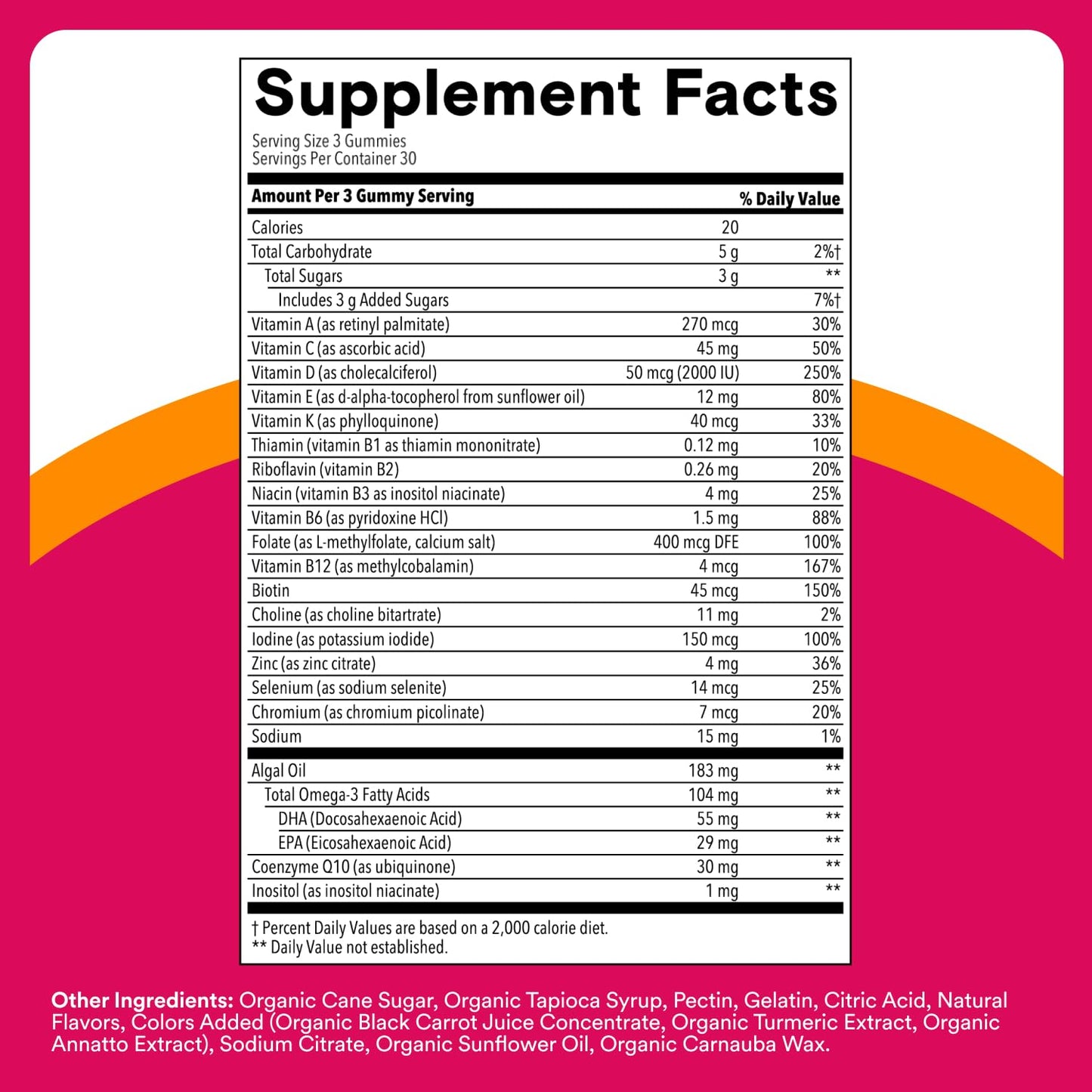SmartyPants Women's 50+ Multi and Omegas Gummy Vitamins 90ct