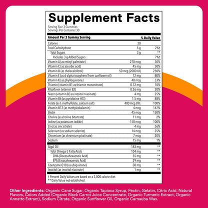SmartyPants Women's 50+ Multi and Omegas Gummy Vitamins 90ct