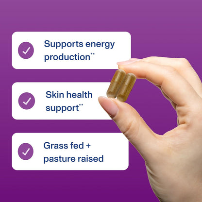 Vital Proteins Grass Fed Beef Liver Capsules, Desiccated Liver Supplement, 750mg Liver Pills, 120 Count