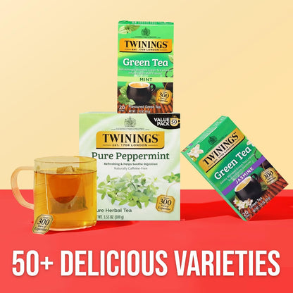Twinings Wild Berries Herbal Tea Individually Wrapped Bags, 20 Count (Pack of 1), Full-Flavoured, Naturally Caffeine-Free, Enjoy Hot or Iced, 20 Teabags