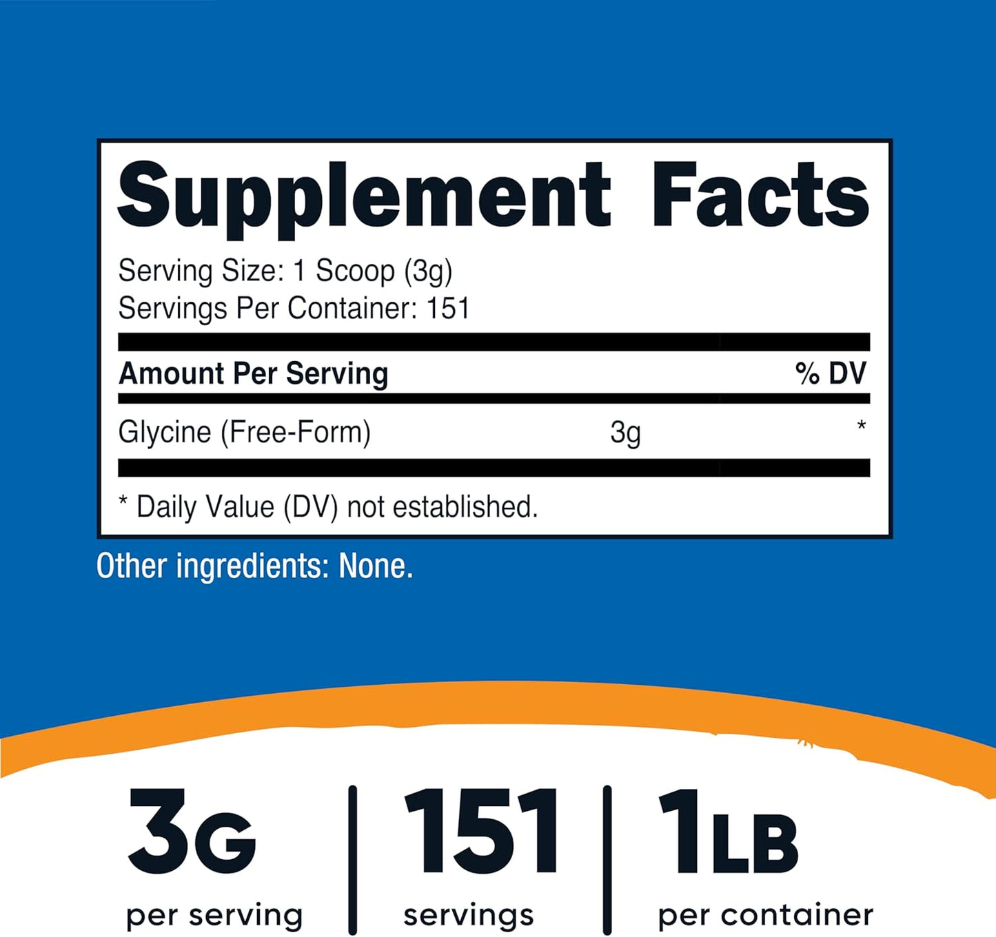 Nutricost Glycine Powder 1lb - Non-GMO, Gluten Free