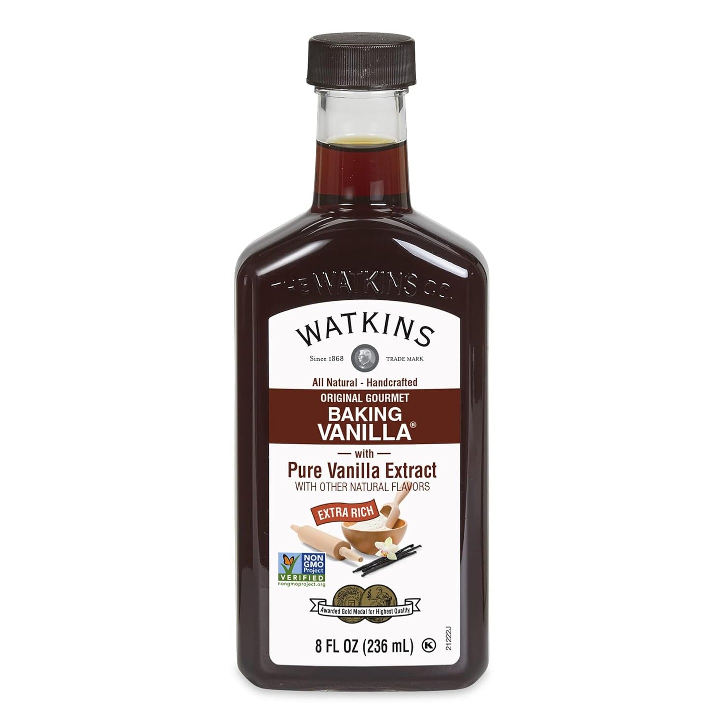 Watkins Organic Pure Vanilla Alcohol Free Flavoring, 2 Fl. Oz (Pack of 1)