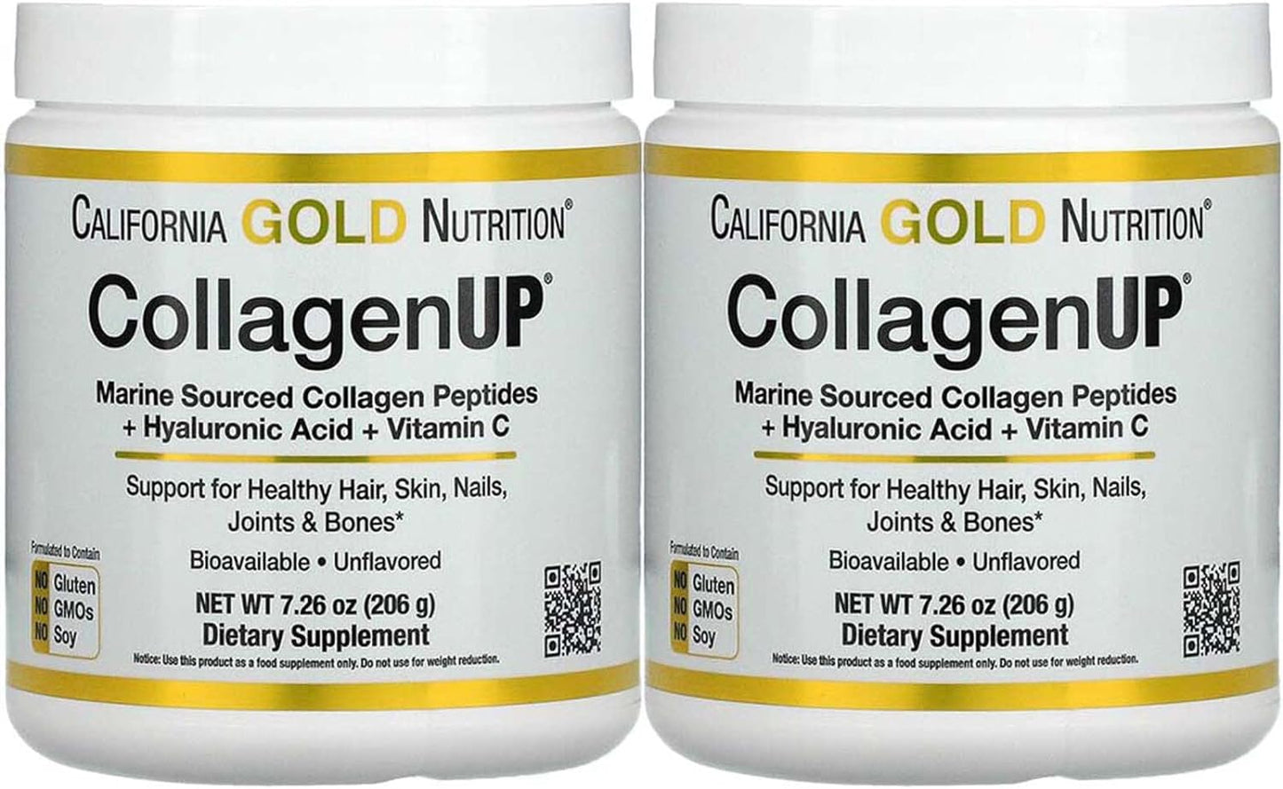 Collagen Peptides Powder with Hyaluronic Acid, Support for Healthy Hair, Skin, Nails, Joints and Bones, Non-GMO, Gluten and Dairy Free, Unflavored, 7.26 oz, Fish Sourced, Pack of 1