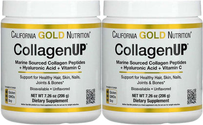 Collagen Peptides Powder with Hyaluronic Acid, Support for Healthy Hair, Skin, Nails, Joints and Bones, Non-GMO, Gluten and Dairy Free, Unflavored, 7.26 oz, Fish Sourced, Pack of 1