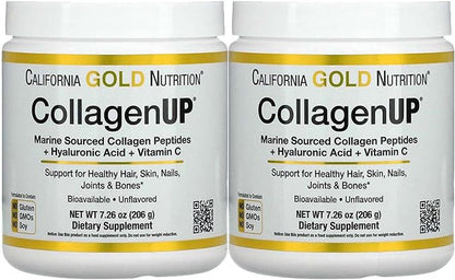 Collagen Peptides Powder with Hyaluronic Acid, Support for Healthy Hair, Skin, Nails, Joints and Bones, Non-GMO, Gluten and Dairy Free, Unflavored, 7.26 oz, Fish Sourced, Pack of 1