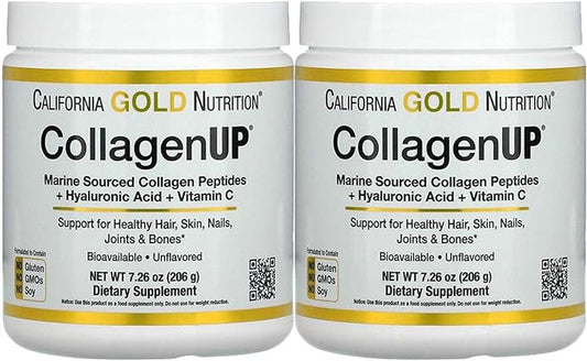 Collagen Peptides Powder with Hyaluronic Acid, Support for Healthy Hair, Skin, Nails, Joints and Bones, Non-GMO, Gluten and Dairy Free, Unflavored, 7.26 oz, Fish Sourced, Pack of 1