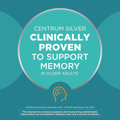 Centrum Silver Women's Multivitamin for Women 50 Plus, Multivitamin/Multimineral Supplement with Vitamin D3, B Vitamins, Non-GMO Ingredients, Supports Memory and Cognition in Older Adults - 100 Ct