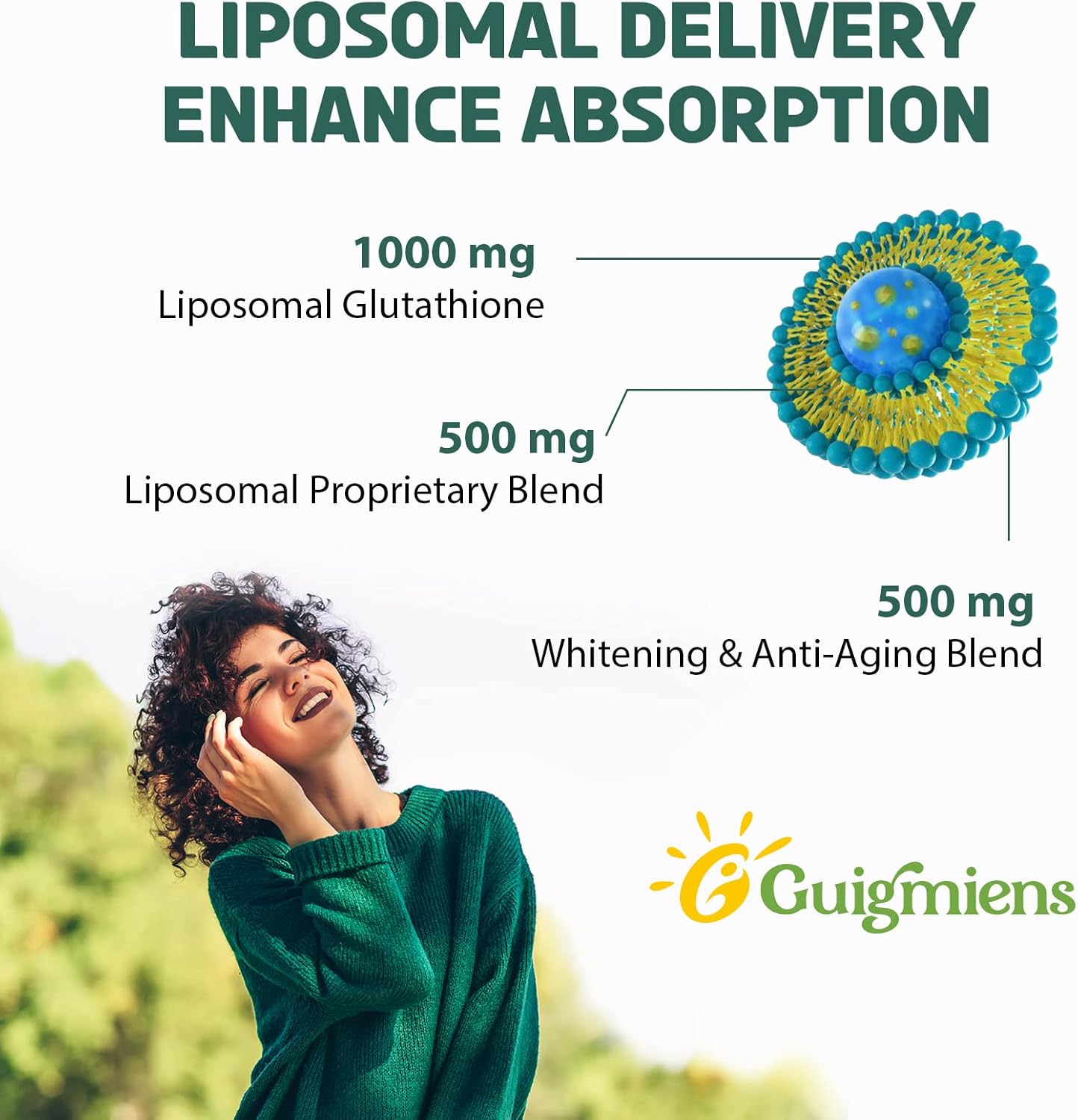 Liposomal Glutathione, Superior Absorption, Liquid Glutathione Supplement, Powerful Antioxidant, Liver Detox, Immune Enhancer, Soy-Free, Non-GMO, Vegan & Gluten Fre, 4 fl.oz,1500 mg