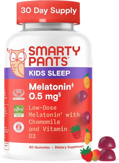 SmartyPants Kids Multivitamin & Immunity Gummies: Vitamins C, D, B6, B12, A, and Zinc for Immune Support, Biotin, Iodine, Gluten Free, Two Fruit Flavors, 60 Count (30 Day Supply)
