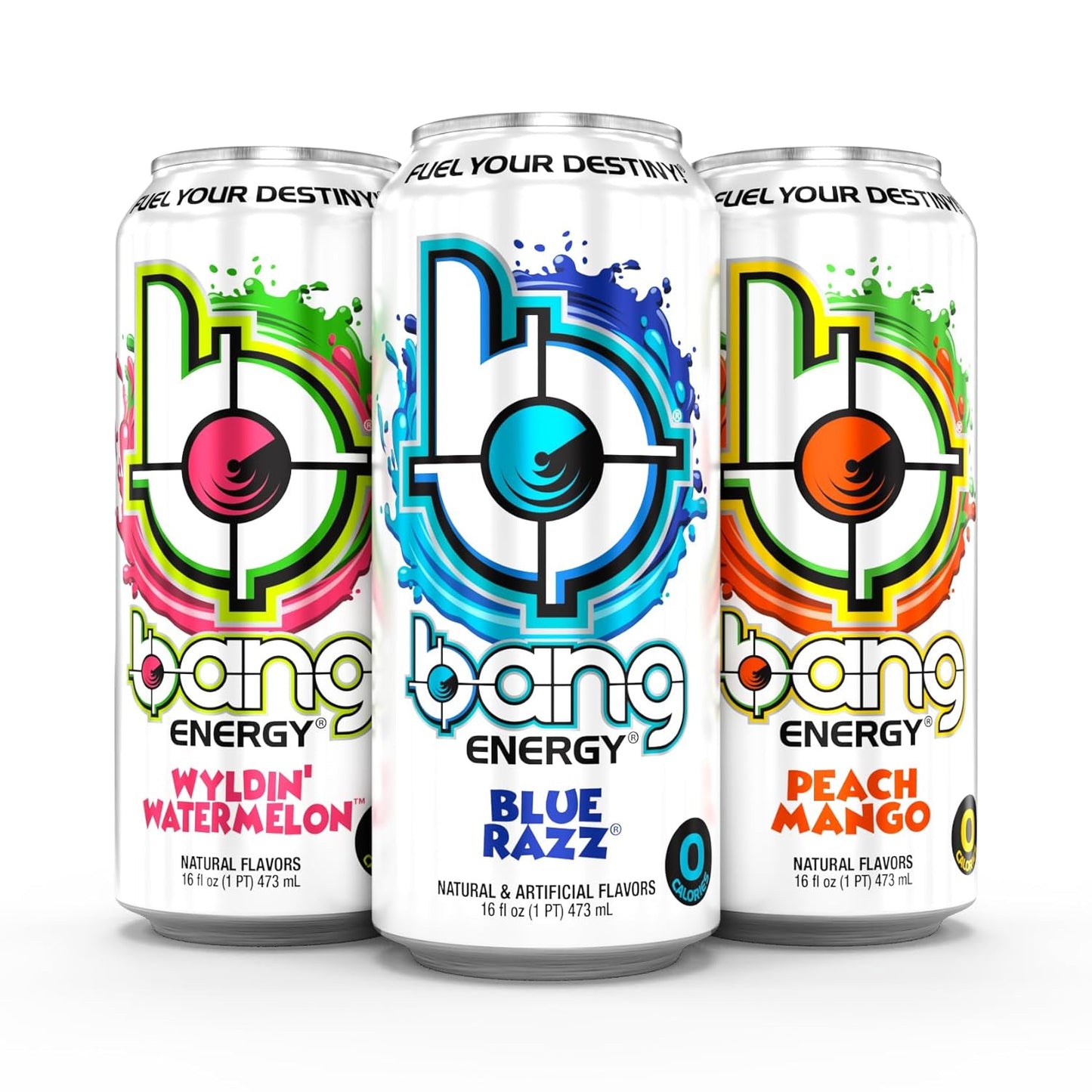 Bang Energy Nectarine Blueberry, Sugar-Free Energy Drink , 16-Ounce.