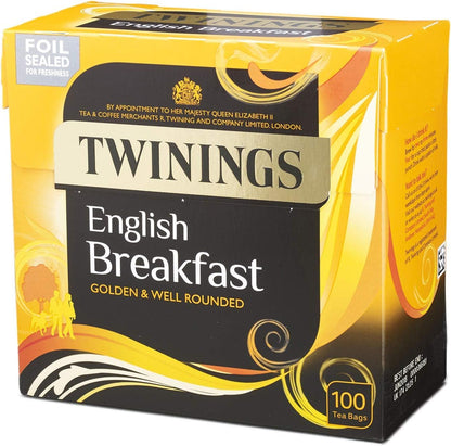 Twinings English Breakfast Decaf Tea | Golden, Well Rounded & Full Bodied Decaffeinated Black Tea | 40 Biodegradable Tea Bags