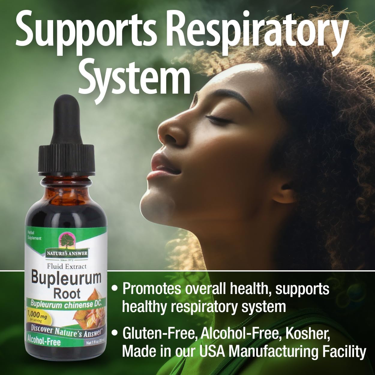Nature’s Answer Bupleurum Root Bupleurum Chinense - Natural Herbal Supplement - Gluten Alcohol-Free - Ideal for Liver Immunity Overall Health Wellbeing - 1000mg (1 FL Oz) |