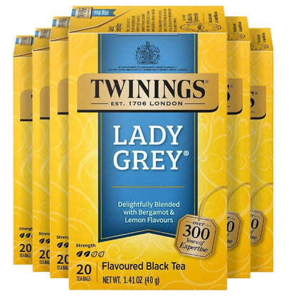 Twinings Mango & Pineapple Herbal Tea Individually Wrapped Bags, 20 Count (Pack of 6), Naturally Caffeine-Free, Enjoy Hot or Iced, 120 Teabags