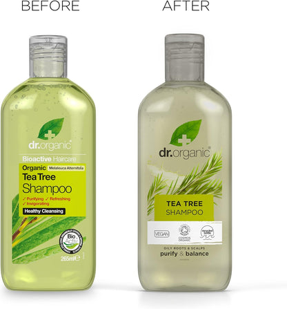 Dr Organic Aloe Vera Shampoo, Soothing, All Hair Types, Natural, Vegan, Cruelty-Free, Paraben & SLS-Free, Recyclable & Recycled Ocean Bound Plastic, Certified Organic, 265ml, Packaging may vary