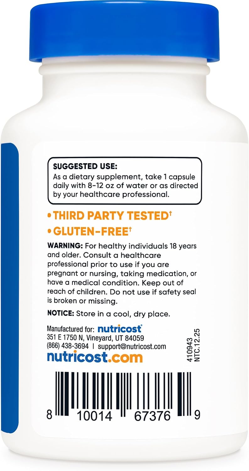 Nutricost Benfotiamine 300mg, 90 Capsules, Fat Soluble Vitamin B1, GMO-Free | Gluten Free, Vegetarian Friendly