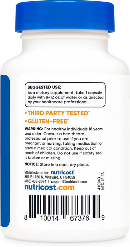 Nutricost Benfotiamine 300mg, 90 Capsules, Fat Soluble Vitamin B1, GMO-Free | Gluten Free, Vegetarian Friendly