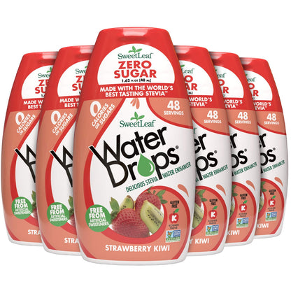 SweetLeaf Stevia Water Drops - Water Enhancer Variety Pack, Sugar Free Stevia Water Flavoring Drops, Lemon Lime, Raspberry Lemonade, and 4 More Refreshing Flavors, 1.62 Oz Ea (Pack of 6)