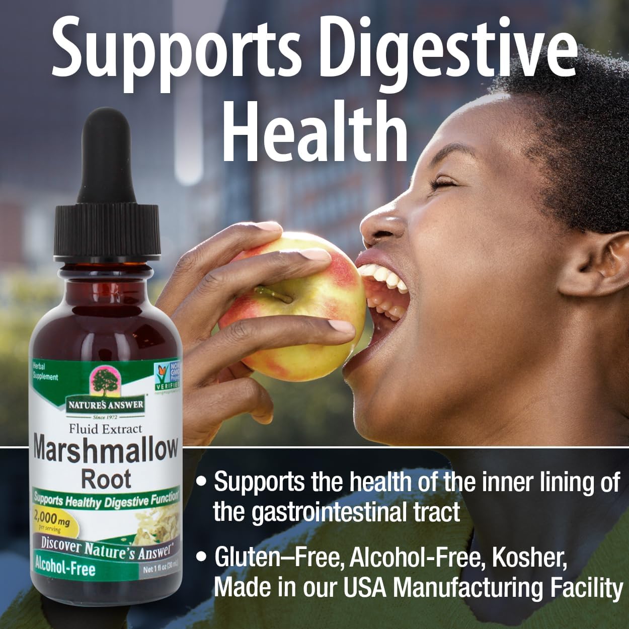 Nature's Answer Alcohol-Free Marshmallow Root, 1-Fluid Ounce