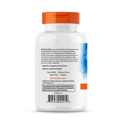 Doctor's Best Extra Strength Ginkgo Biloba 120mg - 120 Vegan Capsules