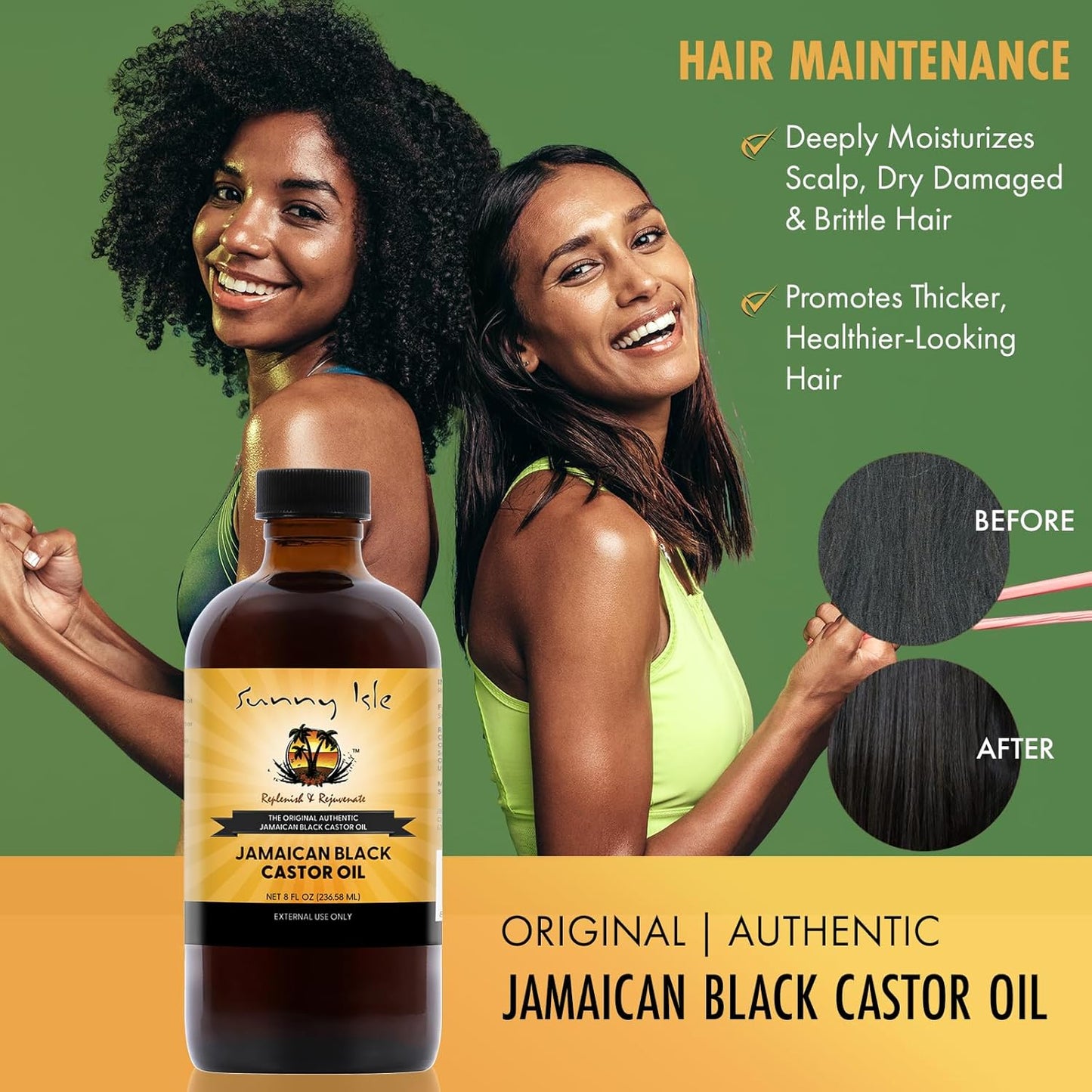 Sunny Isle Jamaican Black Castor Oil 4oz | 100% Natural for Hair, Scalp and Skin Care