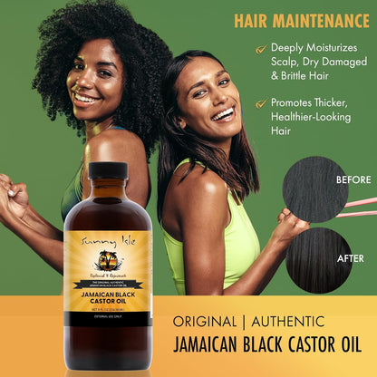 Sunny Isle Jamaican Black Castor Oil 4oz | 100% Natural for Hair, Scalp and Skin Care