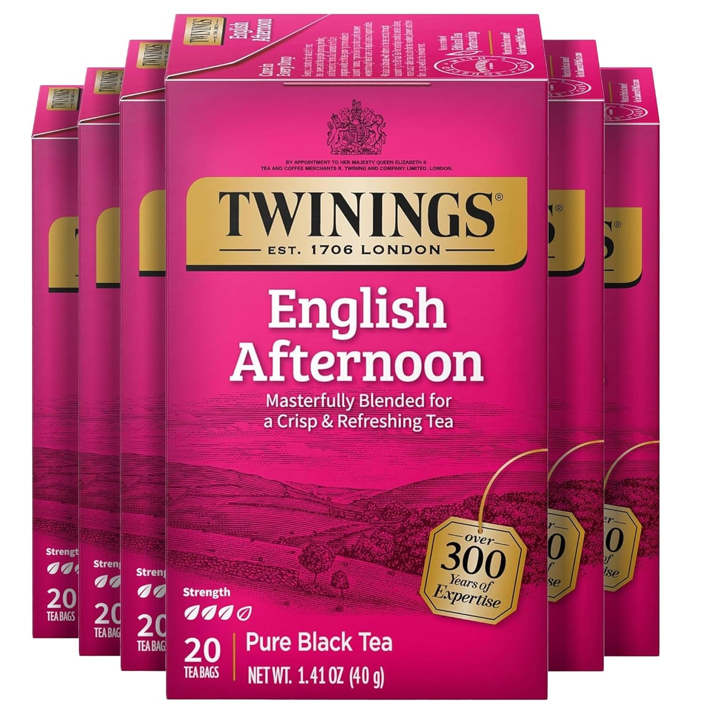 Twinings Wild Berries Herbal Tea Individually Wrapped Bags, 20 Count (Pack of 1), Full-Flavoured, Naturally Caffeine-Free, Enjoy Hot or Iced, 20 Teabags