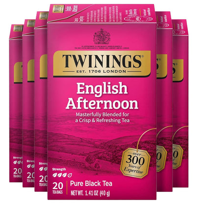 Twinings Mango & Pineapple Herbal Tea Individually Wrapped Bags, 20 Count (Pack of 6), Naturally Caffeine-Free, Enjoy Hot or Iced, 120 Teabags