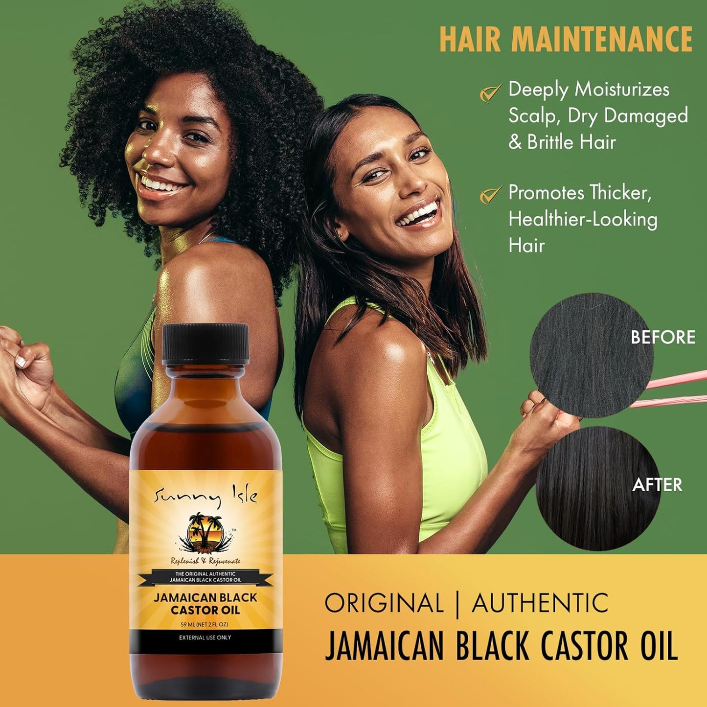 Sunny Isle Jamaican Black Castor Oil 4oz | 100% Natural for Hair, Scalp and Skin Care