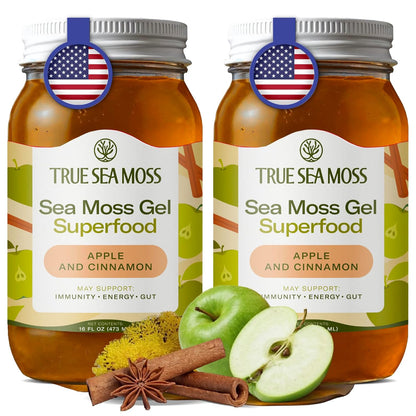 TrueSeaMoss Sea Moss Gel – Made in USA – Wildcrafted Seamoss, Dried Seaweed & Jarred Vegetables – Original, Pack of 1 (Labels may Vary)