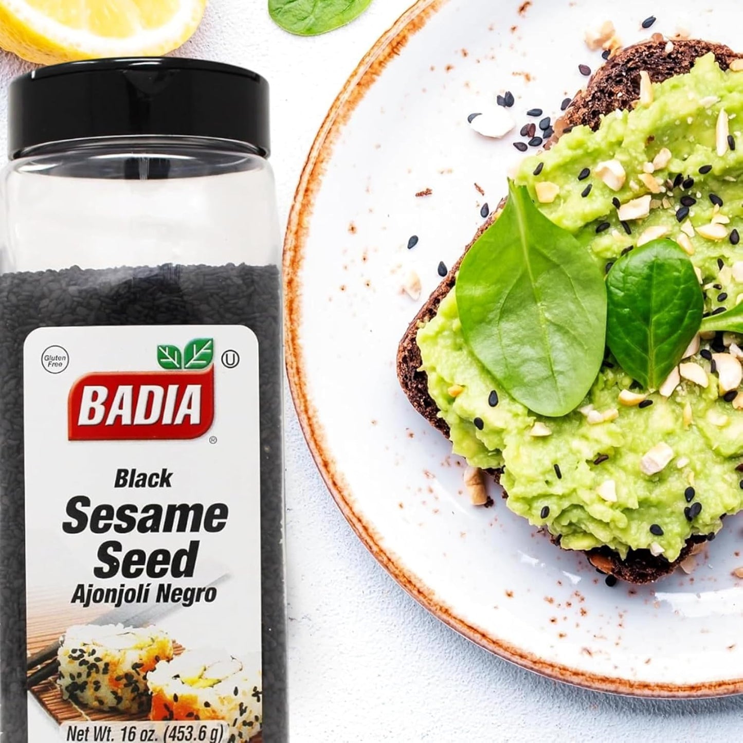 Badia Black Sesame Seed, 16 oz – Whole Black Sesame Seeds for Cooking