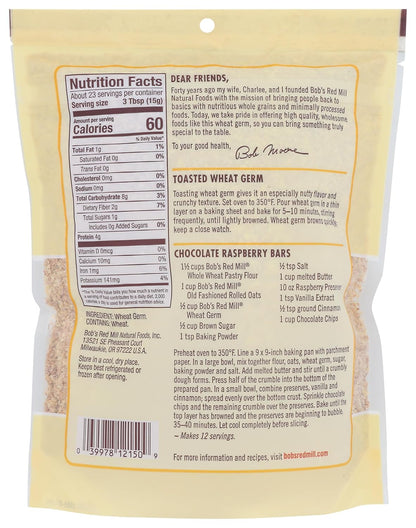 Bob's Red Mill Wheat Germ, 12oz (Pack of 1) - Non GMO, Vegan, Kosher