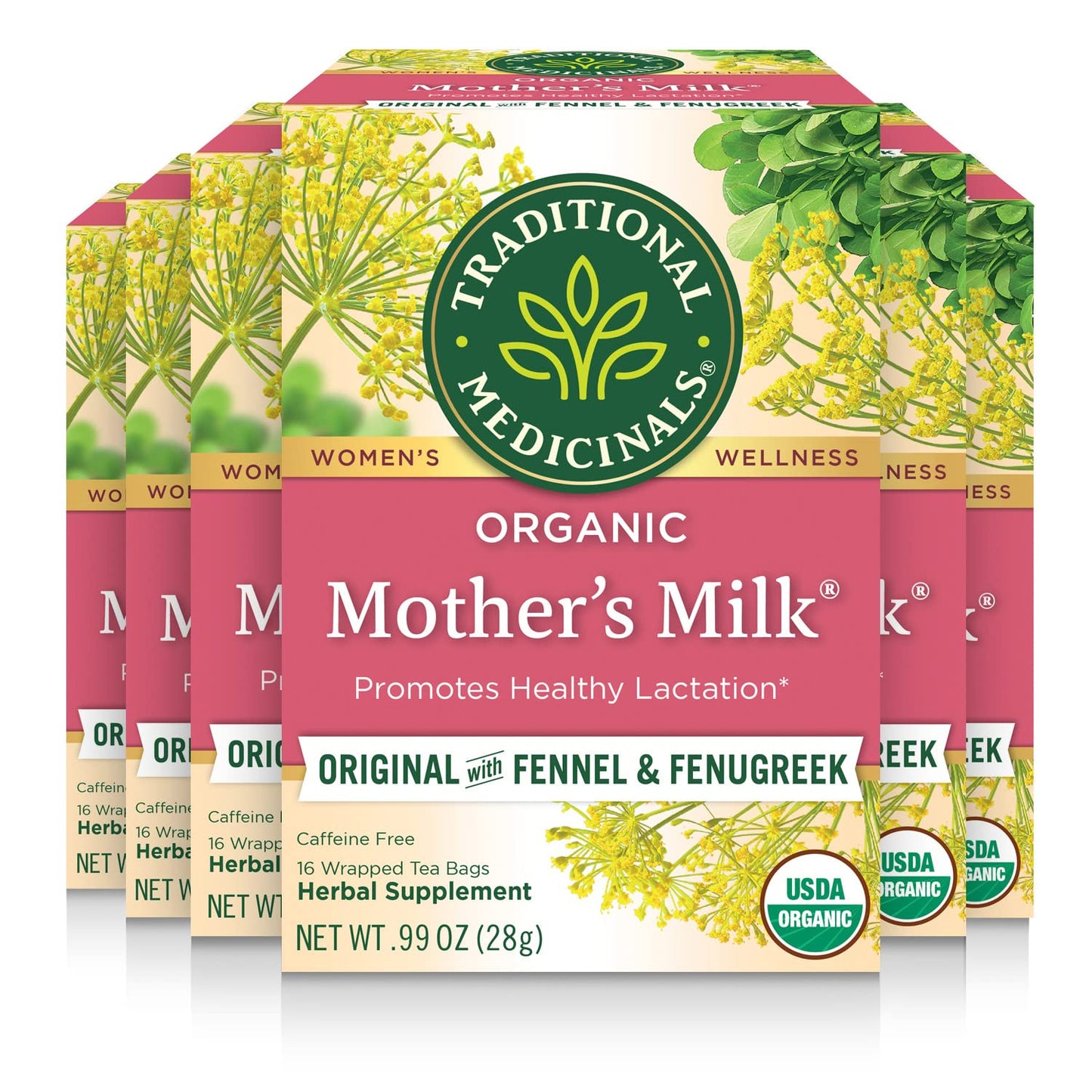 Traditional Medicinals Tea, Organic Healthy Cycle, Supports Healthy Menstrual Cycles, Includes Spearmint,16 Tea Bags