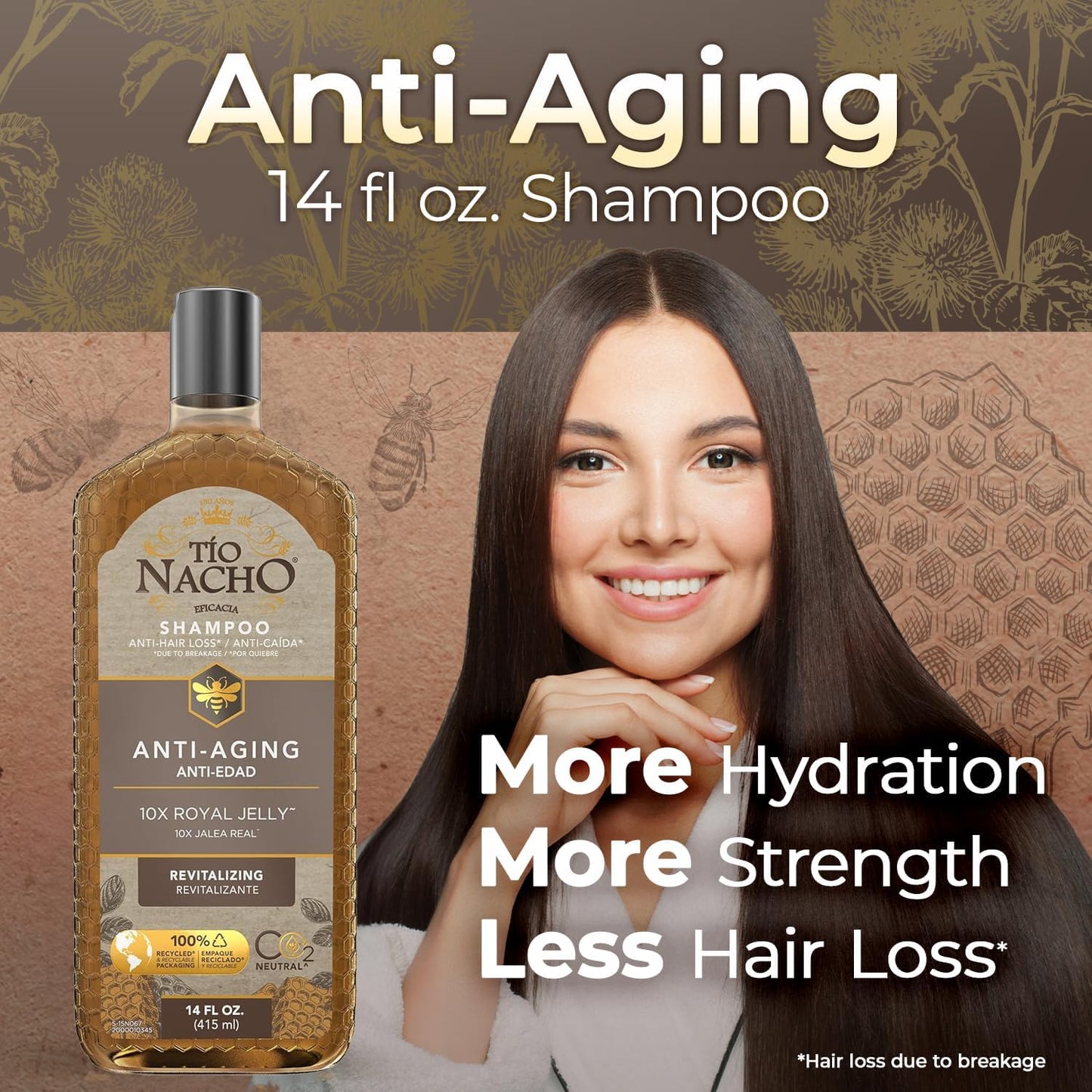 Tio Nacho Natural Lightening and Volumizing Shampoo with Royal Jelly and Chamomile, 14 Ounces