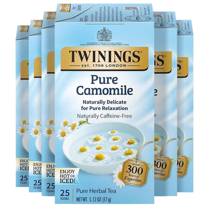 Twinings Mango & Pineapple Herbal Tea Individually Wrapped Bags, 20 Count (Pack of 6), Naturally Caffeine-Free, Enjoy Hot or Iced, 120 Teabags