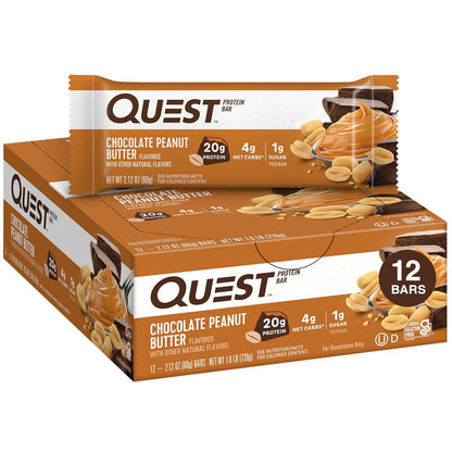 Quest Nutrition Apple Pie Protein Bar, 20g Protein, 4g Net Carbs, 2g Sugar, Gluten Free, Keto Friendly, 12 Count