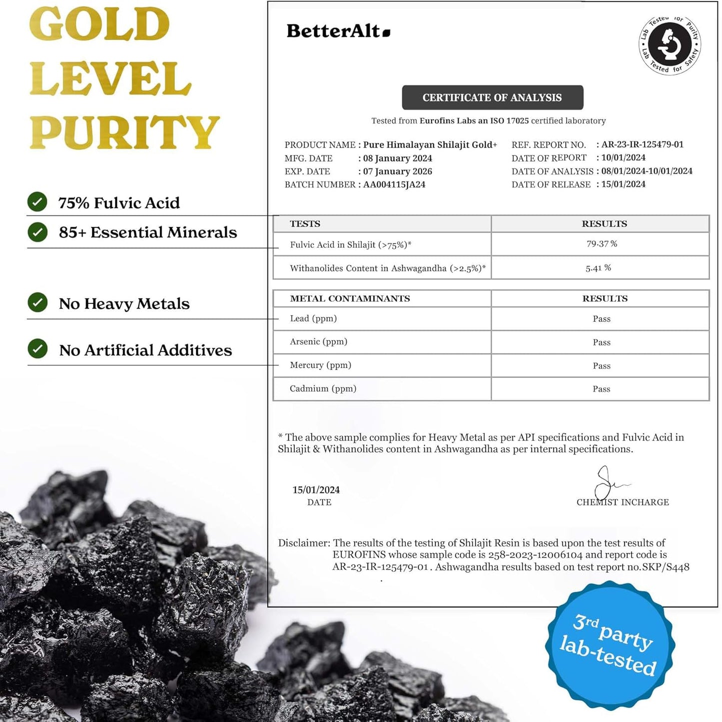 Better Alt Shilajit Resin