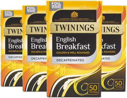 Twinings English Breakfast Decaf Tea | Golden, Well Rounded & Full Bodied Decaffeinated Black Tea | 40 Biodegradable Tea Bags